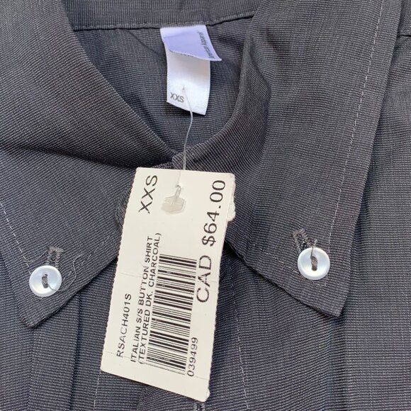 NWT American Apparel Ladies Button Down Short Sleeved Shirt size XXS - Picture 2 of 4